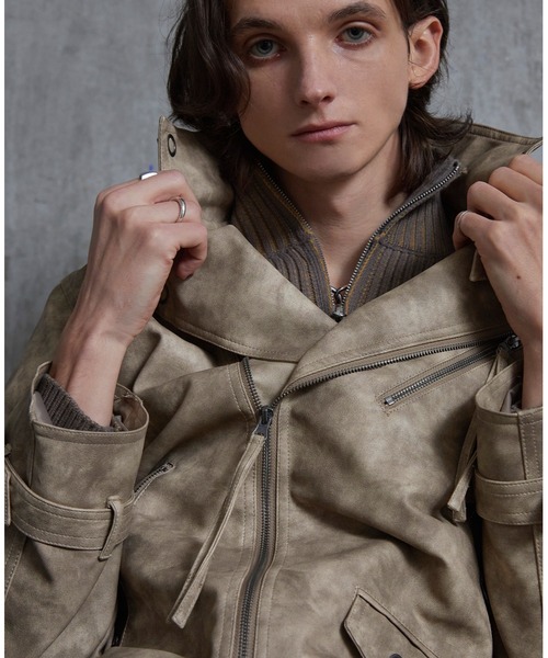 Spielio 革ジャン ライダース Vintage-like riders jacket
