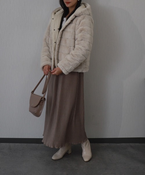 libelle more（リベル モア） コート アウター ボーダーファーキルト