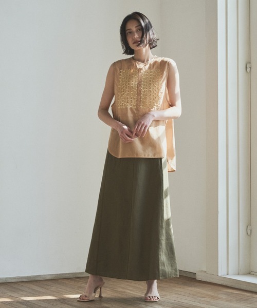 「Audrey and John Wad」 フレアスカート M グリーン レディース_画像9