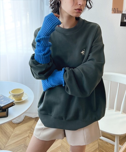 「Java」 スウェットカットソー MEDIUM 杢グレー レディース_画像2