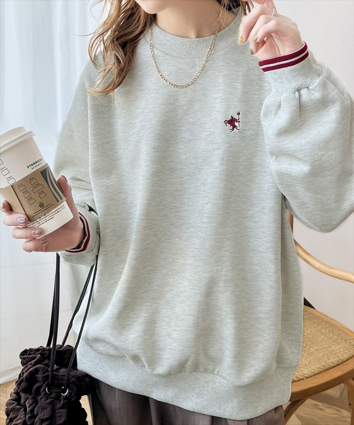 「Java」 スウェットカットソー MEDIUM 杢グレー レディース_画像5