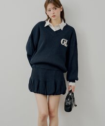 Chico（チコ） スカート 「セットアップ対応」ニットバルーンミニ