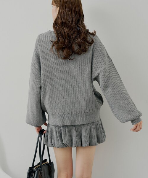 Chico（チコ） スカート 「セットアップ対応」ニットバルーンミニ