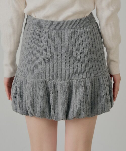 Chico（チコ） スカート 「セットアップ対応」ニットバルーンミニ