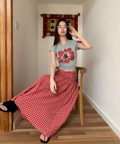 「MEMECLE」 半袖Tシャツ FREE ホワイト レディース_画像9