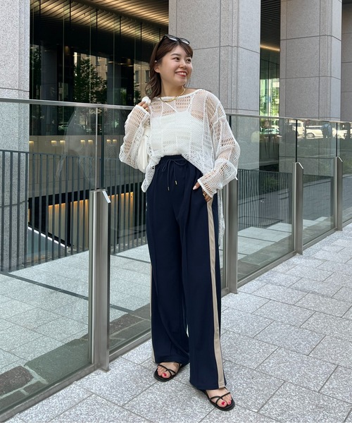 「prose verse」 イージーパンツ フリ- ブラック レディース_画像2