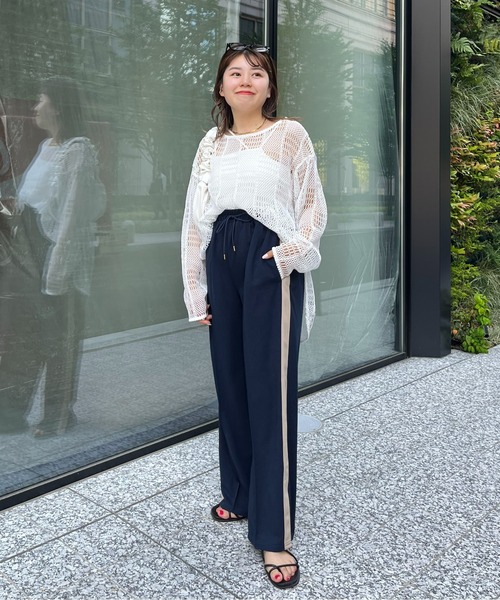 「prose verse」 イージーパンツ フリ- ブラック レディース_画像4