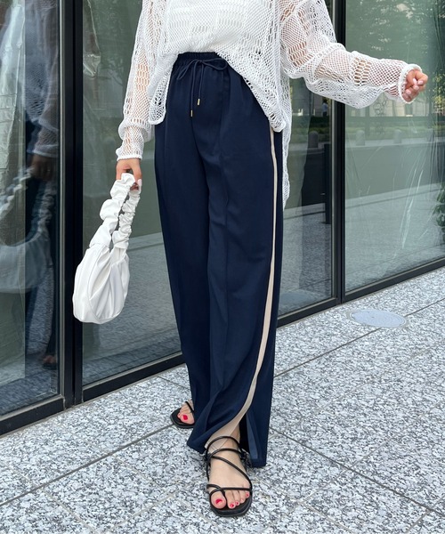 「prose verse」 イージーパンツ フリ- ブラック レディース_画像9