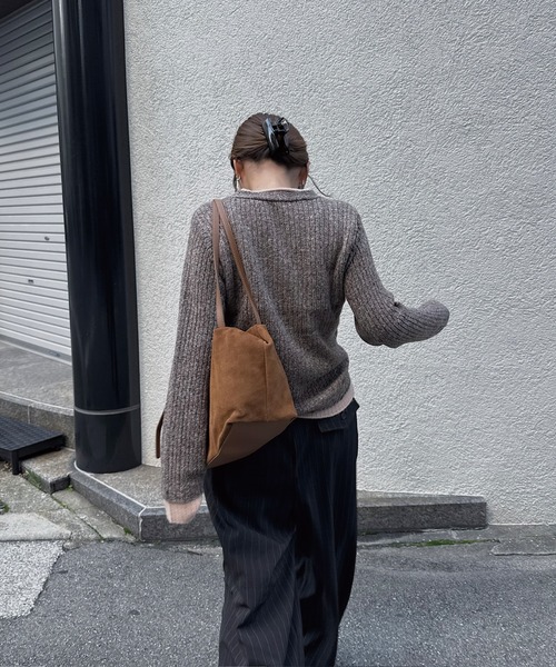 nananamoe（ナナナモエ） スラックス パンツ tapered tuck stripe