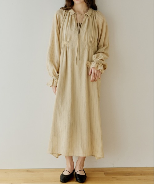 OLUN ワンピース stripe onepiece/ストライプワンピース : ZOZOTOWN