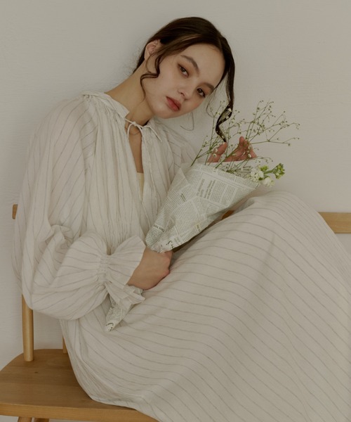 OLUN ワンピース stripe onepiece/ストライプワンピース : ZOZOTOWN