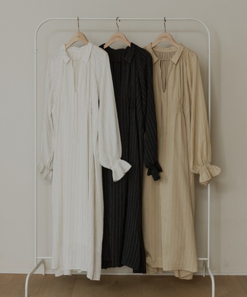 OLUN ワンピース stripe onepiece/ストライプワンピース : ZOZOTOWN