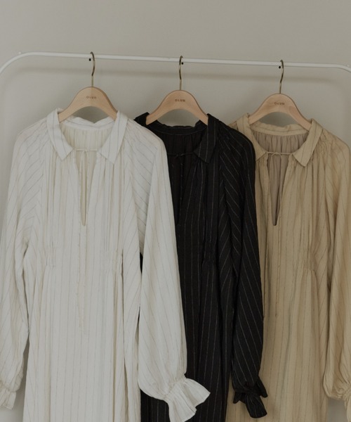 OLUN ワンピース stripe onepiece/ストライプワンピース : ZOZOTOWN