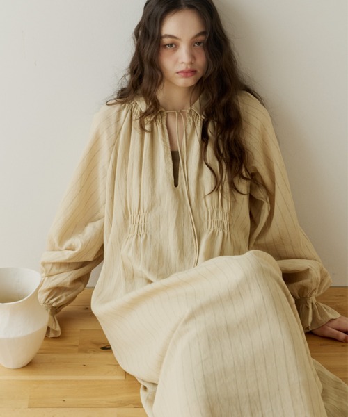 OLUN ワンピース stripe onepiece/ストライプワンピース : ZOZOTOWN
