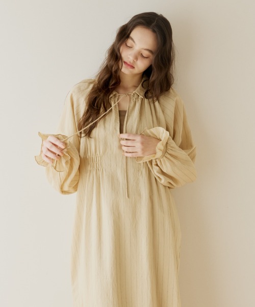 OLUN ワンピース stripe onepiece/ストライプワンピース : ZOZOTOWN