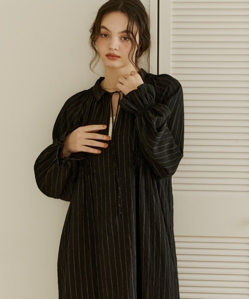 OLUN ワンピース stripe onepiece/ストライプワンピース : ZOZOTOWN