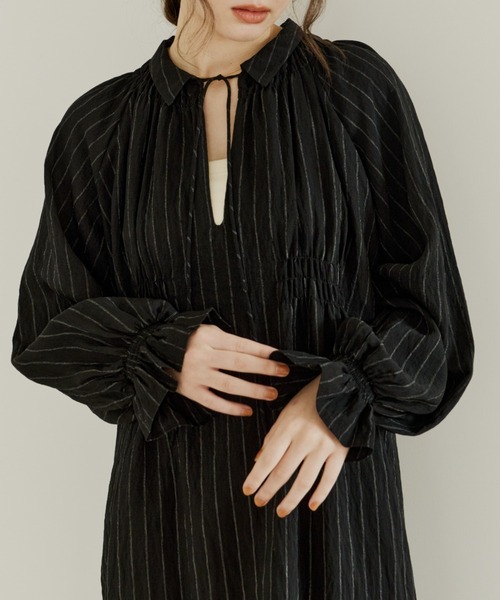 OLUN ワンピース stripe onepiece/ストライプワンピース : ZOZOTOWN