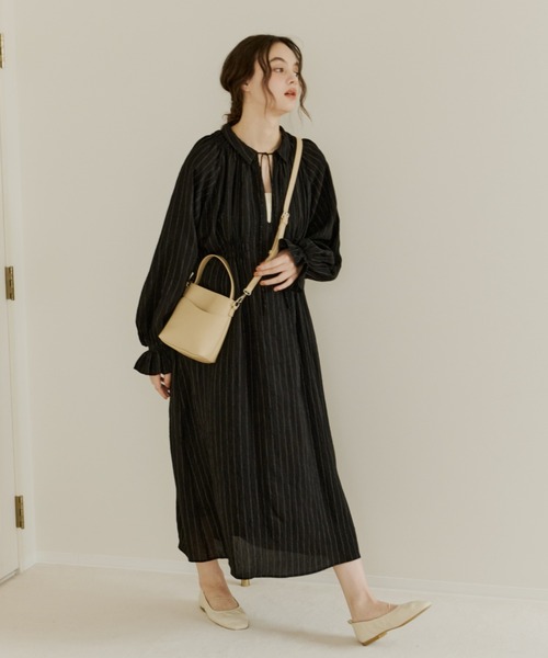 OLUN ワンピース stripe onepiece/ストライプワンピース : ZOZOTOWN