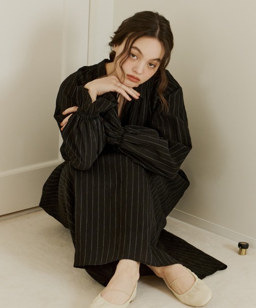 OLUN ワンピース stripe onepiece/ストライプワンピース : ZOZOTOWN