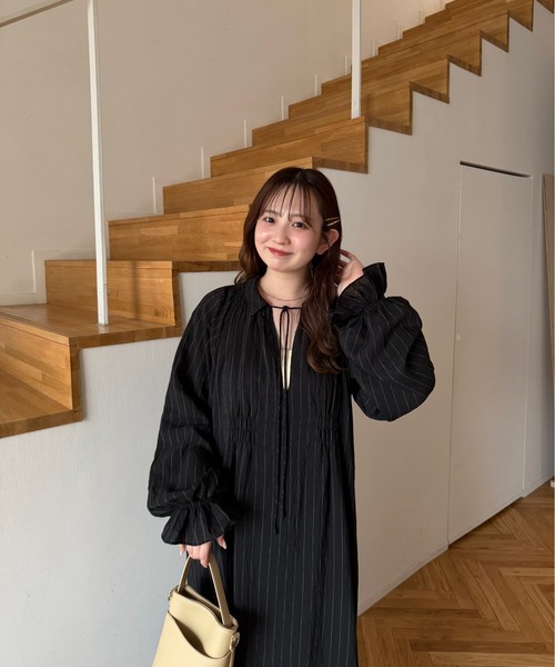 OLUN ワンピース stripe onepiece/ストライプワンピース : ZOZOTOWN