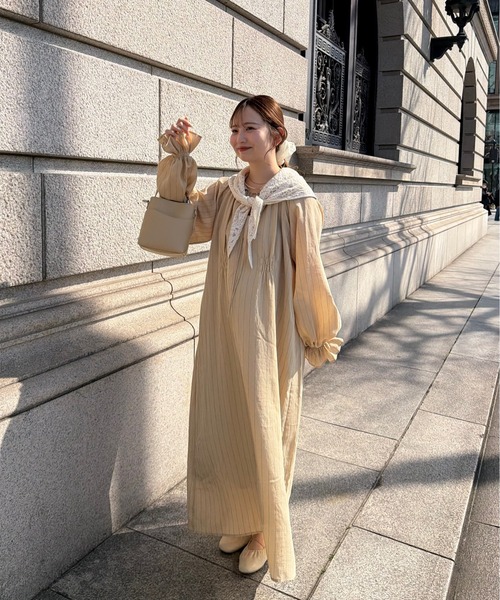 OLUN ワンピース stripe onepiece/ストライプワンピース : ZOZOTOWN