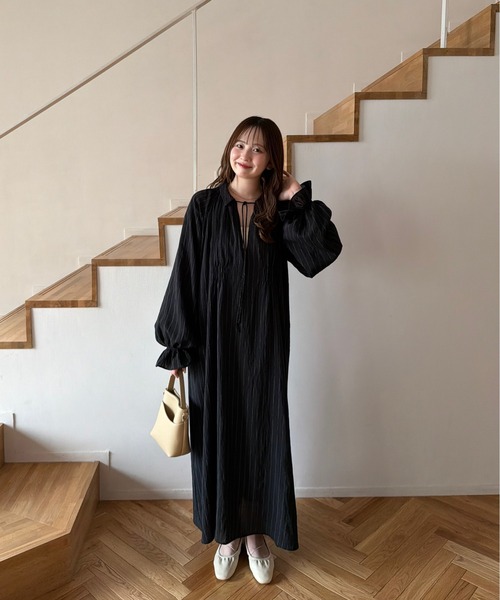 OLUN ワンピース stripe onepiece/ストライプワンピース : ZOZOTOWN