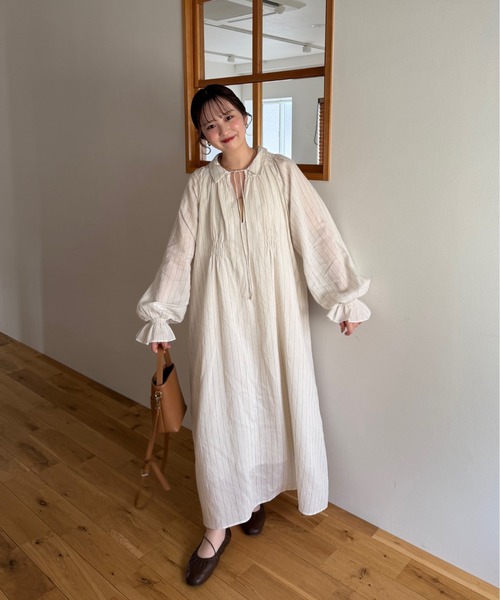 OLUN ワンピース stripe onepiece/ストライプワンピース : ZOZOTOWN