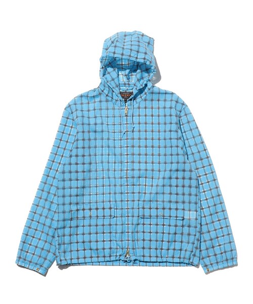 ナイロンジャケット Swing Jacket Hoodie Nylon Airy Plaid メンズの画像