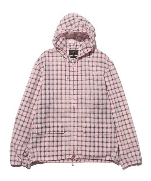 ナイロンジャケット Swing Jacket Hoodie Nylon Airy Plaid メンズの画像