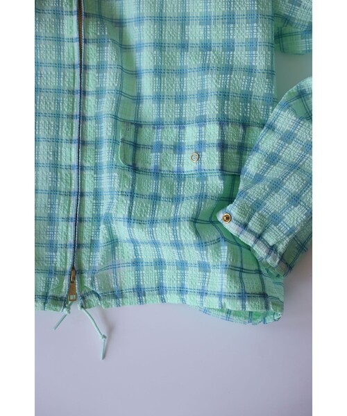ナイロンジャケット Swing Jacket Hoodie Nylon Airy Plaid メンズの画像