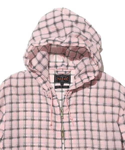 ナイロンジャケット Swing Jacket Hoodie Nylon Airy Plaid メンズの画像