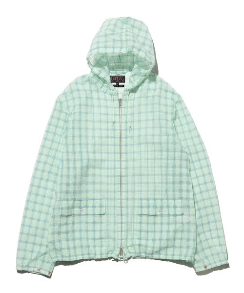 ナイロンジャケット Swing Jacket Hoodie Nylon Airy Plaid メンズの画像