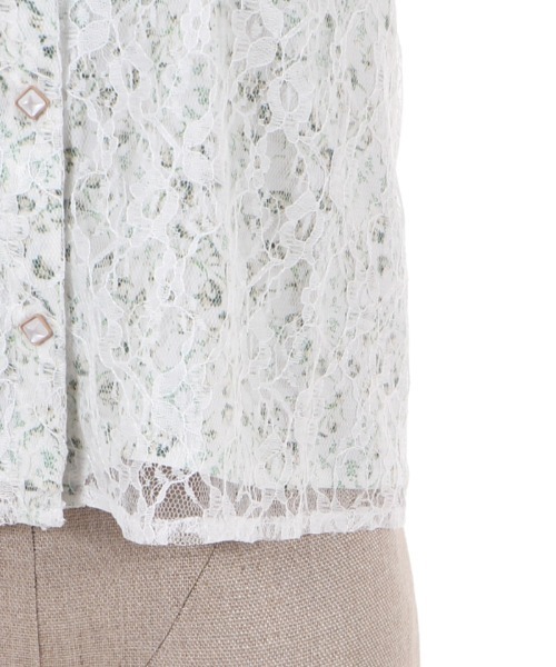 「axes femme POETIQUE」 半袖ブラウス MEDIUM キナリ レディース_画像6