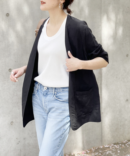 「Spick & Span」 ジャケット 36 ブラック レディース_画像3