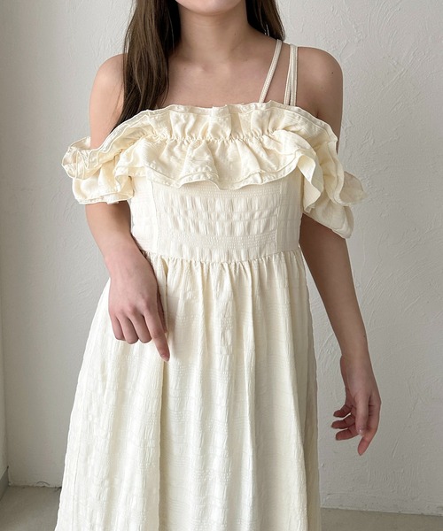 「apres jour clair」 キャミソールワンピース X-LARGE アイボリー レディース_画像3