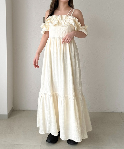 「apres jour clair」 キャミソールワンピース X-LARGE アイボリー レディース_画像4