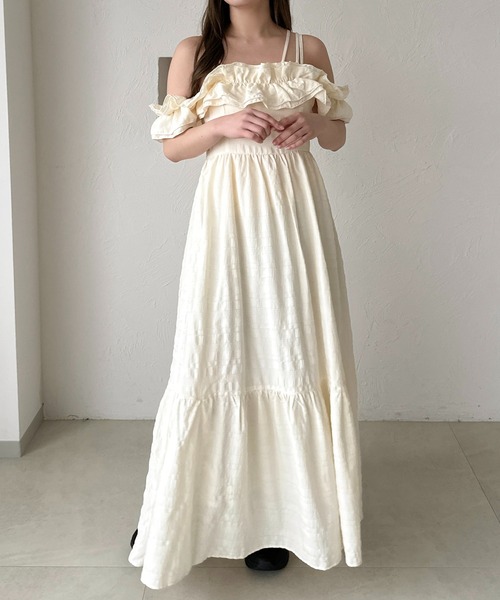 「apres jour clair」 キャミソールワンピース X-LARGE アイボリー レディース_画像6