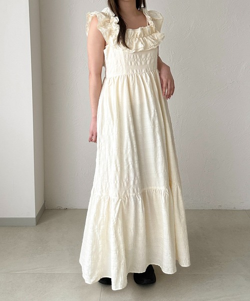 「apres jour clair」 キャミソールワンピース X-LARGE アイボリー レディース_画像8