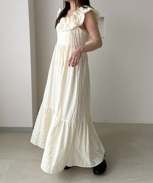 「apres jour clair」 キャミソールワンピース X-LARGE アイボリー レディース_画像9