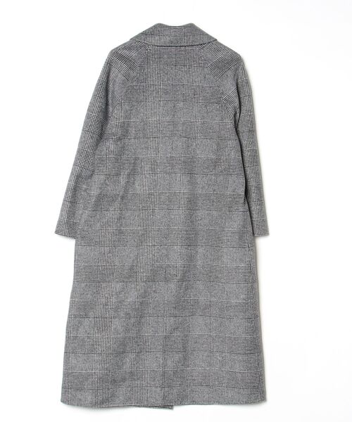 PLST（プラステ） チェック柄チェスターコート M グレー レディース