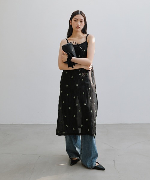 andme（アンドミー） ワンピース 「新色追加」小花柄シアー