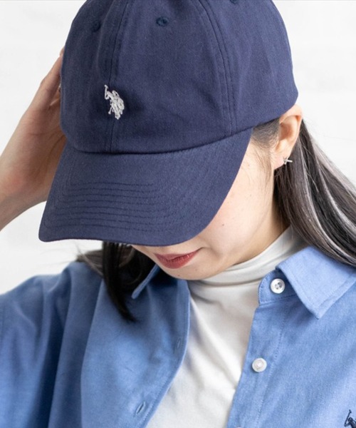 Polo ネイビー P刺繍キャップ U.S. POLO ASSN.（ユーエスポロアッスン） キャップ 帽子 「U.S. POLO