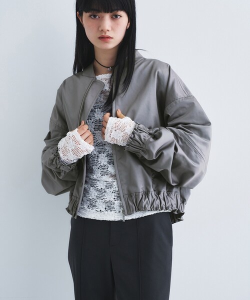CODE A ブルゾン アウター satin bomber jacket レディース : ZOZOTOWN