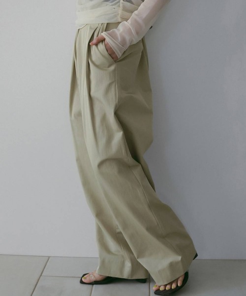 anuke（アンヌーク） パンツ anuke Twill Loose Pants レディース