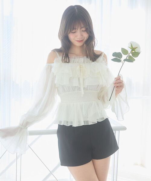 MAJESTIC LEGON（マジェスティックレゴン） ブラウス シャツ チェーン