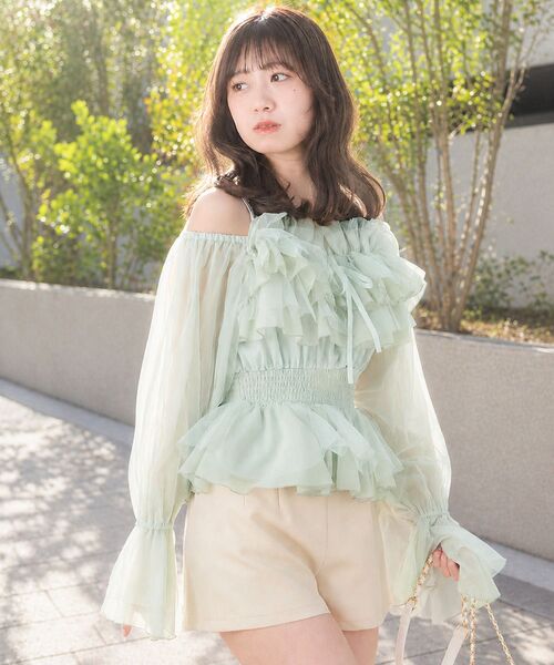 MAJESTIC LEGON（マジェスティックレゴン） ブラウス シャツ チェーン