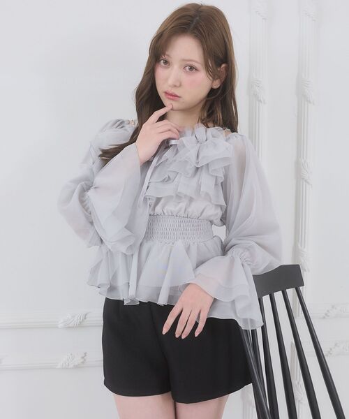 MAJESTIC LEGON（マジェスティックレゴン） ブラウス シャツ チェーン