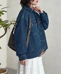 ブルゾン アウター メッシュデニムトラッカージ...の詳細画像3