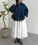 ブルゾン アウター メッシュデニムトラッカージ...の詳細画像4