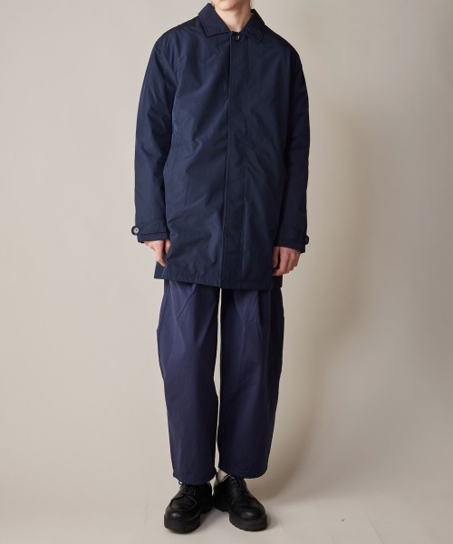 「rehacer」 ステンカラーコート LARGE ネイビー メンズの画像